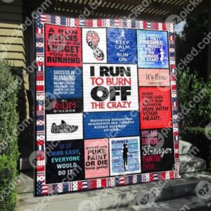 I Run To Burn Off Crazy Quilt Blanket Vh09  Quilt